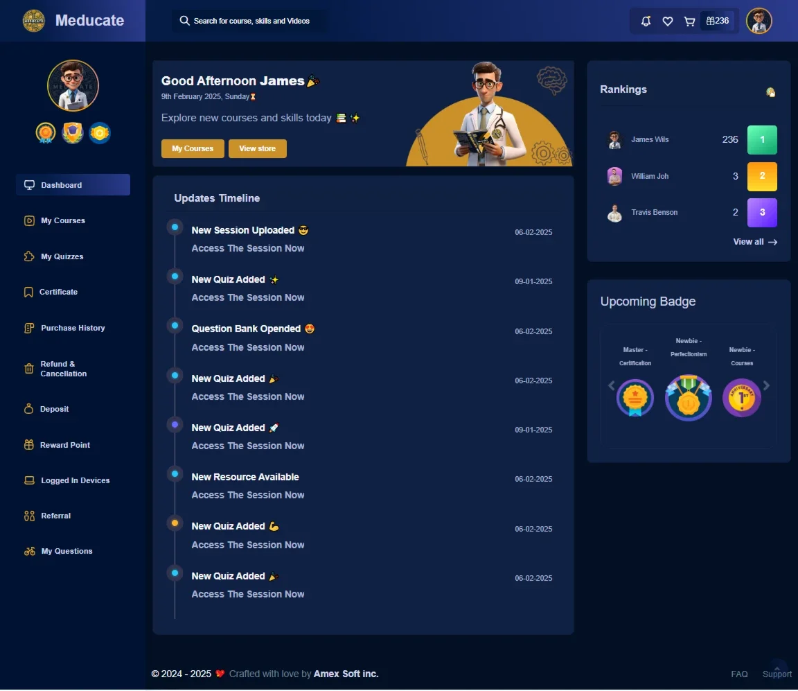 منصة MeducateED التعليمية الطبية المتكاملة